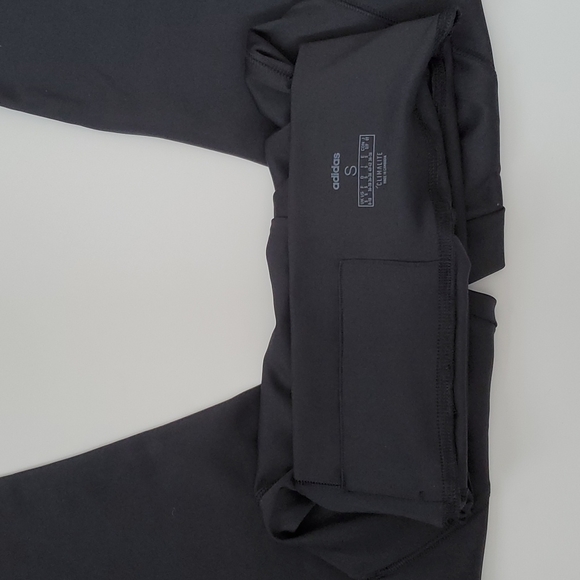 ADIDAS Climalite Claasic Black 7/8 High Rise Leggings Sz S - Picture 4 of 12